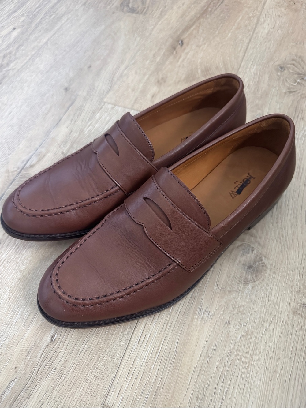 J. Crew Brown Leather Penny Loafers